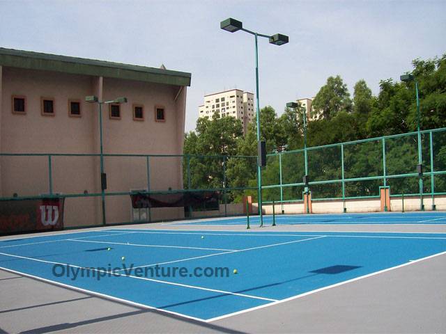 Rubberized Cushion Tennis Courts for Mont Kiara Palma