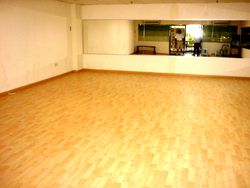 laminate floor for an aerobics/dance room