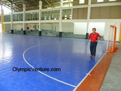 KLFC interlocking tiles FIFA size futsal court.