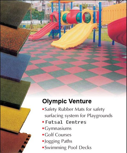 rubber tiles for futsal courts, children's playground, gym floors, sports floor, etc