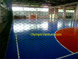 Another View of 2 futsal courts in Taman Tasik Cyberjaya using 10mm Olymflex Seamless Fiber-Reinforced PU rubberized floor.