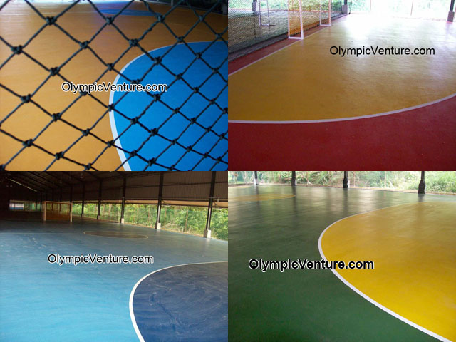 4 Olymflex seamless rubberized futsal courts